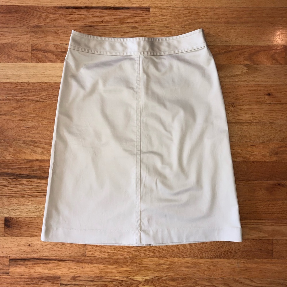 Banana Republic Stretch Light Khaki Skirt Sz 8